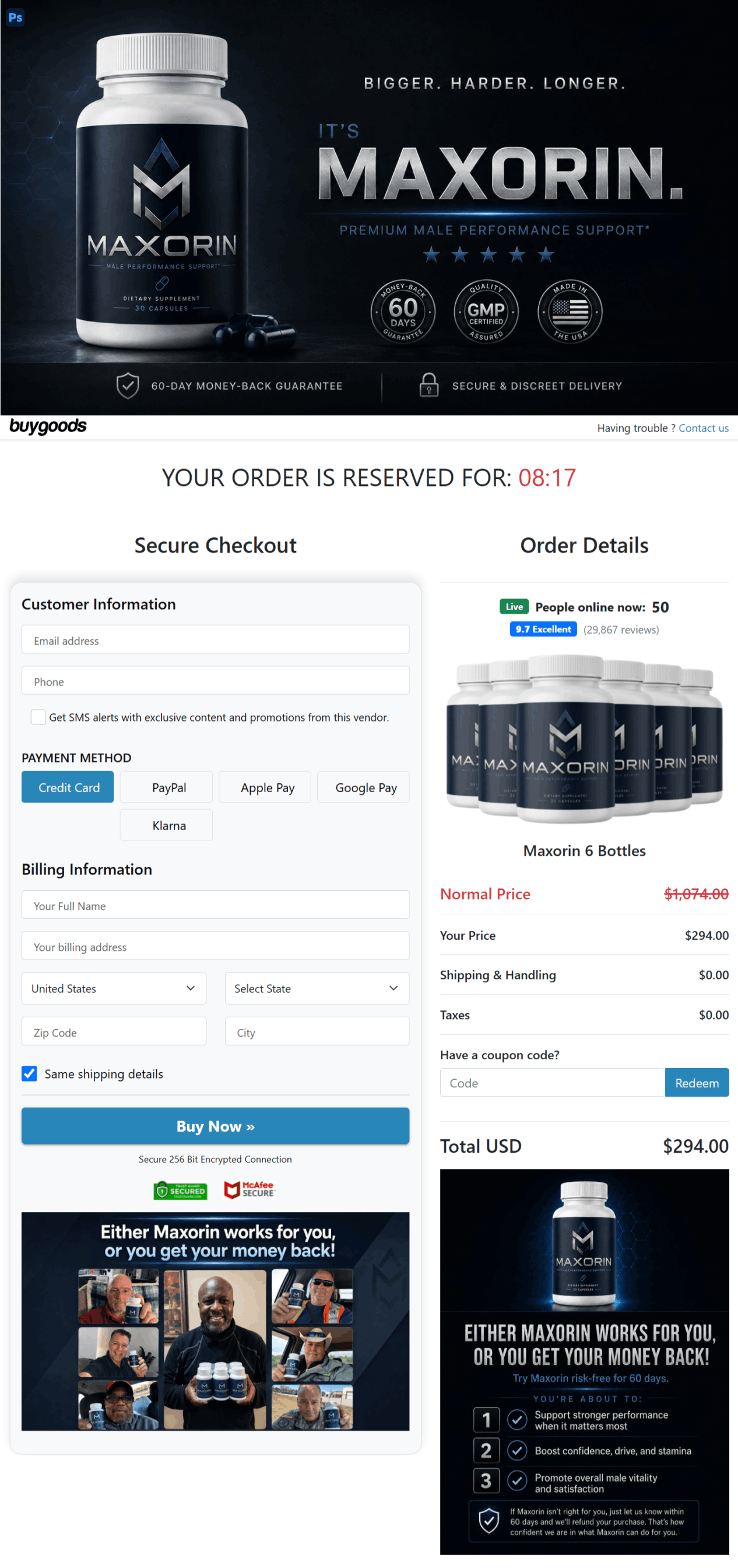 maxorin secure checkout